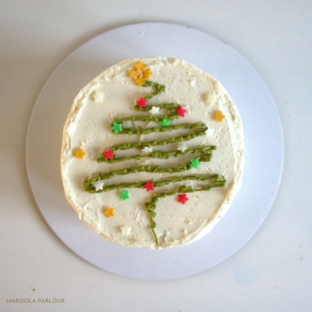 Christmas 4" Bento Cake and Cupcakes image 0