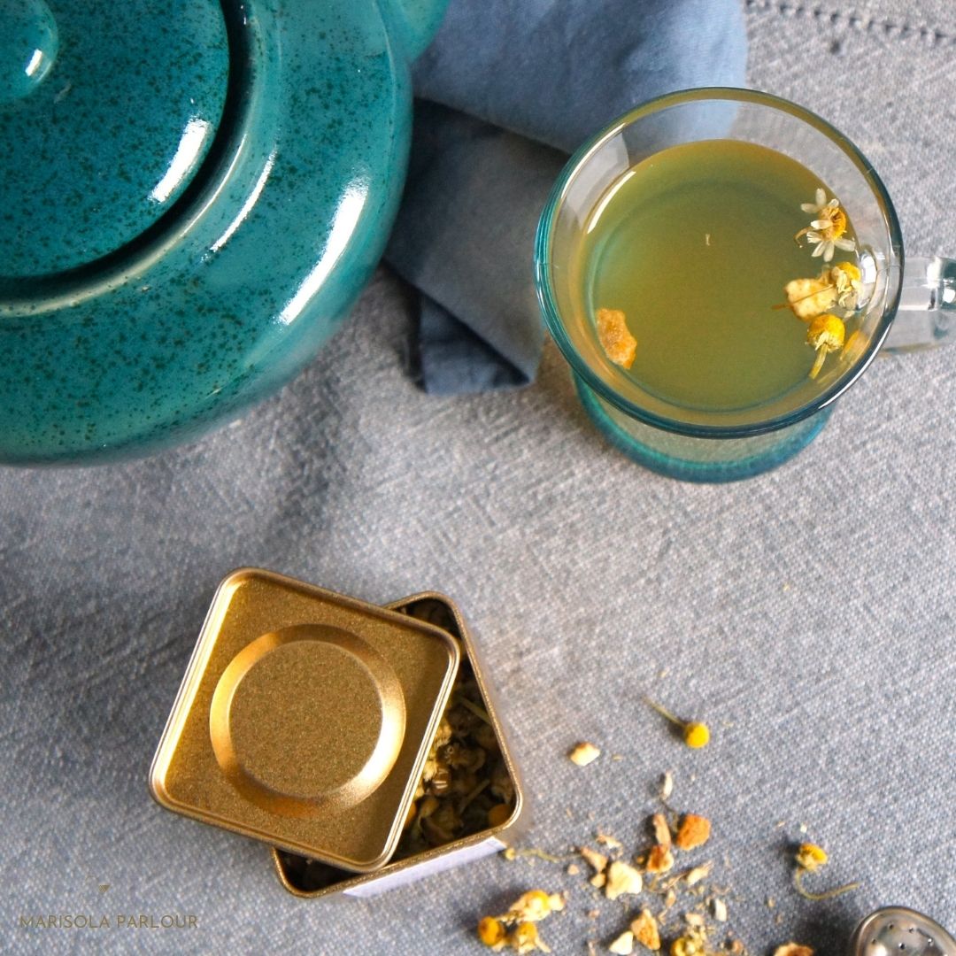 Chamomile, Orange & Turmeric Loose Leaf Tea - Golden Bloom Infusion image 1